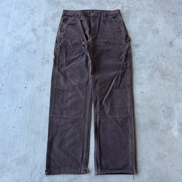 Vintage Y2K Carhartt DKB brown double knee work wear carpenter pants - Picture 1 of 8